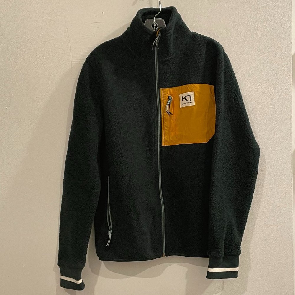 Kari Traa Fleece Jacket green and gold XS